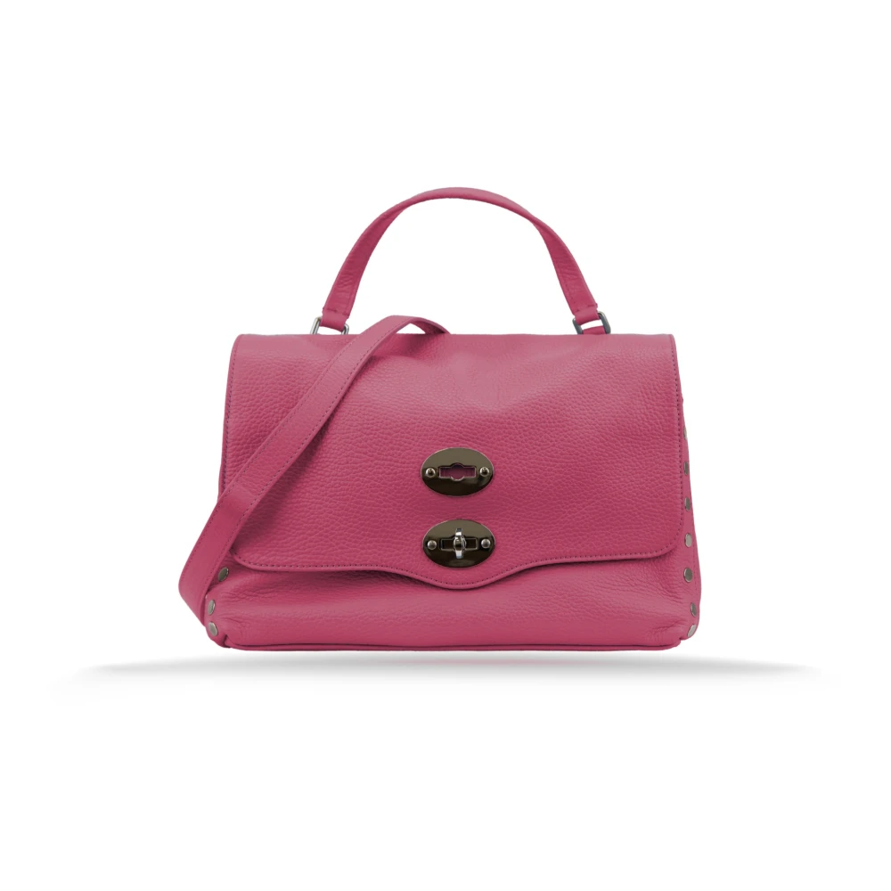 Zanellato Korrelig leren dames schoudertas Pink Dames