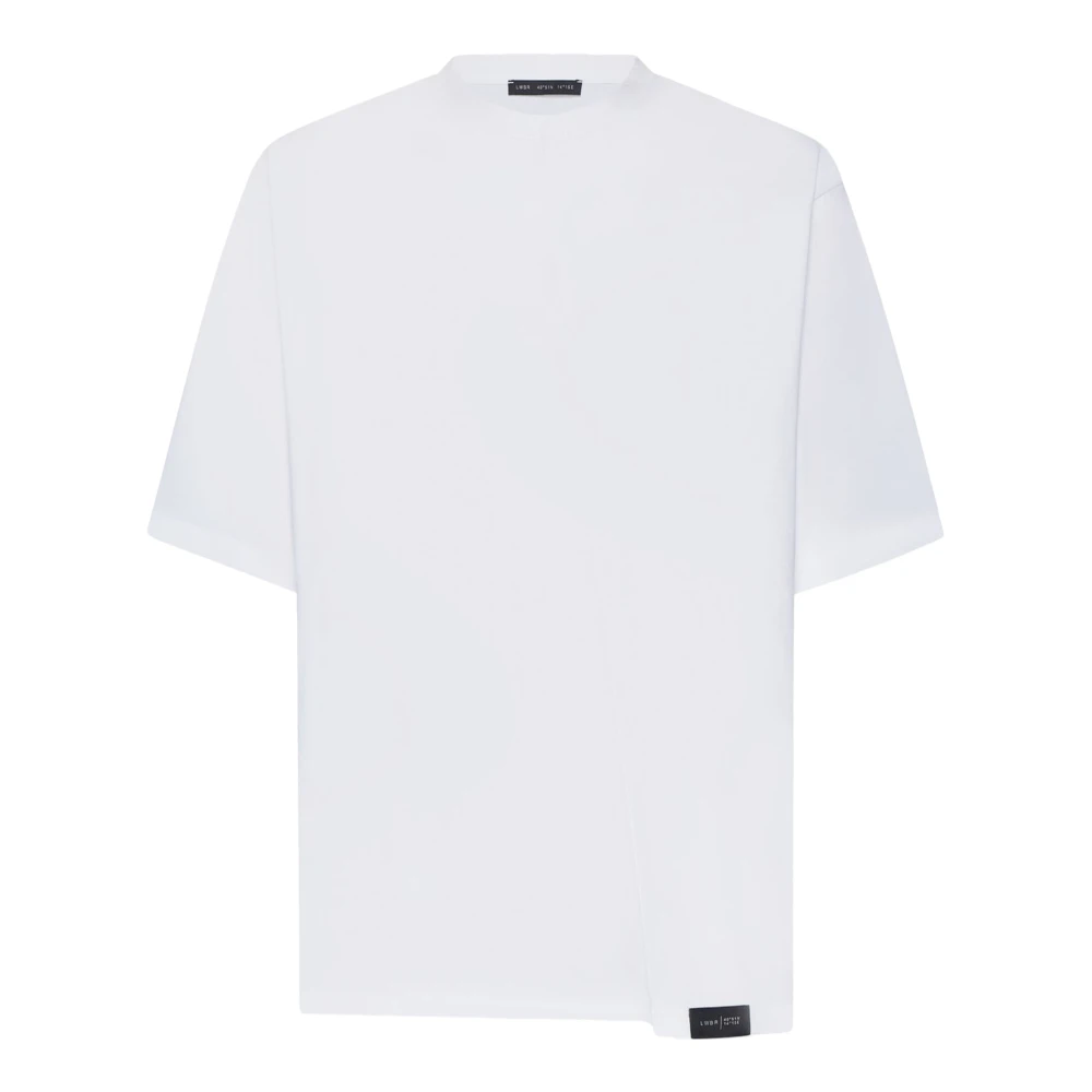 Low Brand Witte Katoenen T-shirt met Logolabel White Heren
