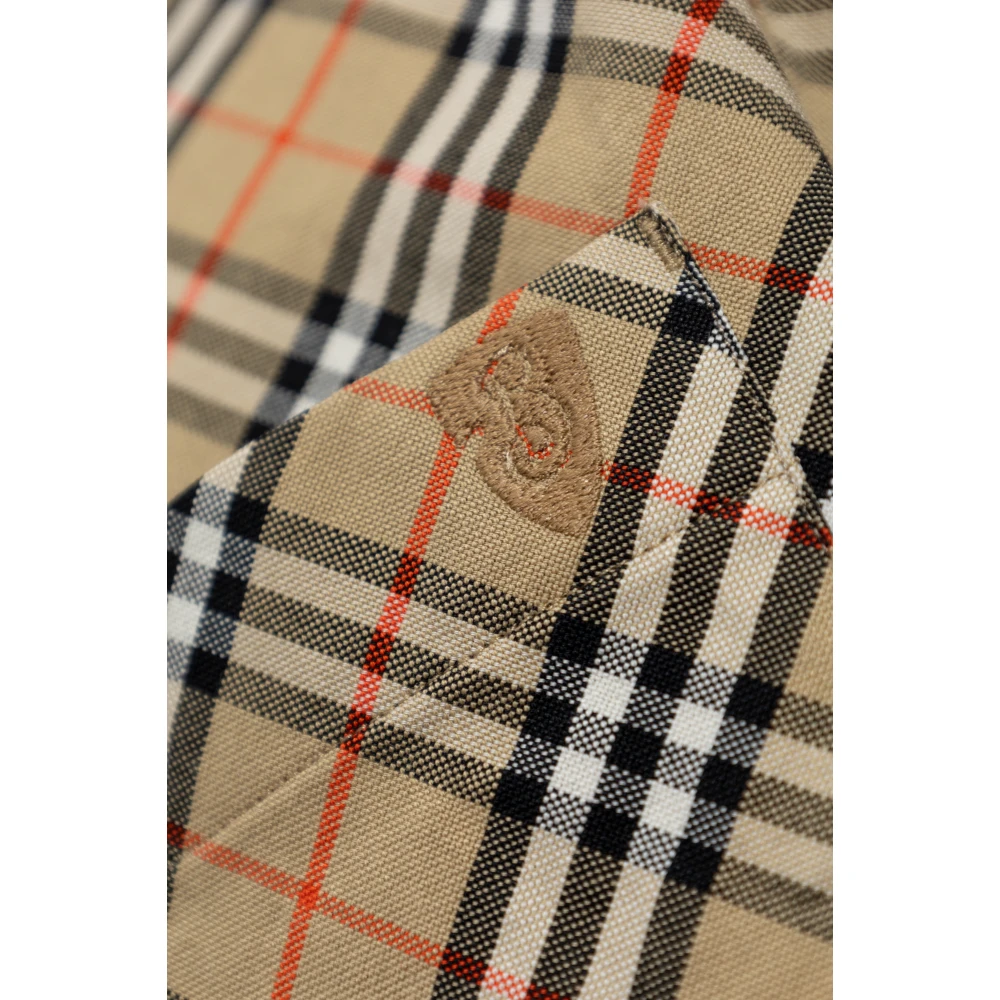 Burberry Geruite overhemd Beige Heren