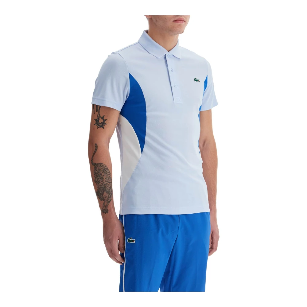Lacoste Novak Djokovic Handtekening Sportpolo Blue Heren