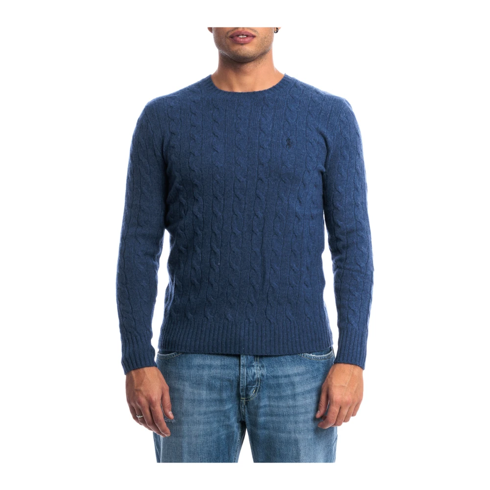 Polo Ralph Lauren Lyxig Cashmere Crewneck Sweater Blue, Herr