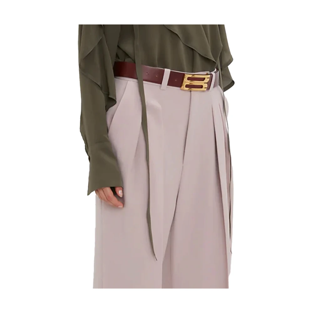 Victoria Beckham Geplooide Broek Pink Dames