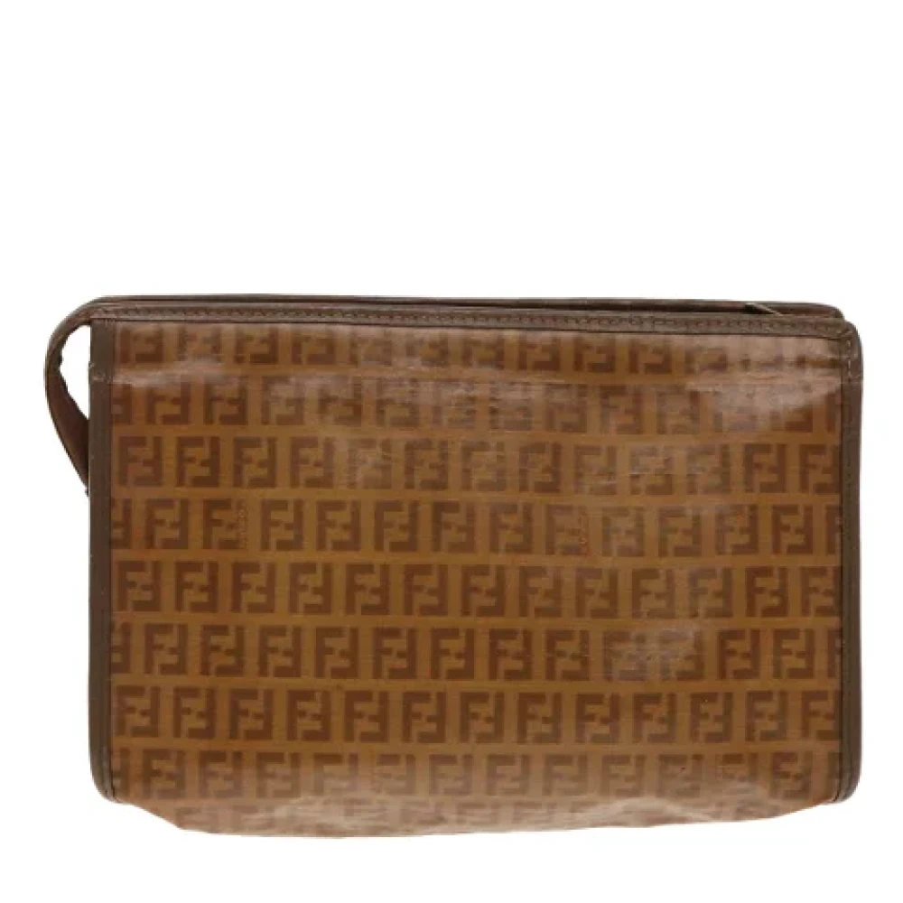 Fendi Vintage Pre-owned Canvas clutches Brown Dames