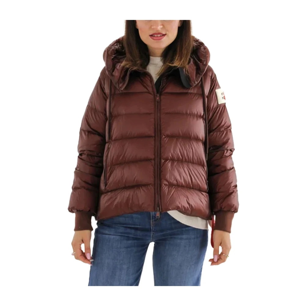 Afterlabel Lichtgewicht Nylon Parka Jas Brown Dames