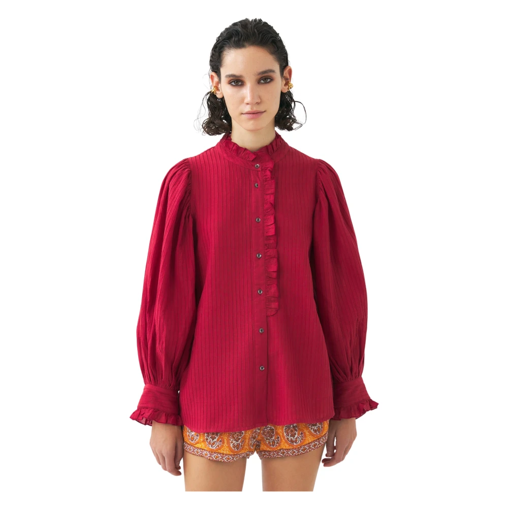 Antik batik Katoenen blouse Avon Red Dames