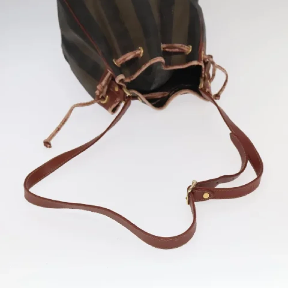 Fendi Vintage Pre-owned Canvas shoulder-bags Black Dames