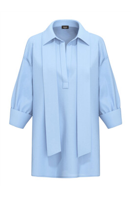 klar-bla-oversize-polo-skjorta