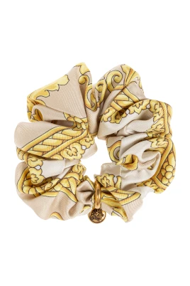 Tryckt scrunchie i silkestwill