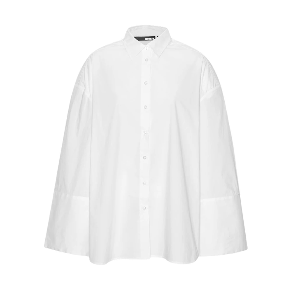 Rotate Birger Christensen Women's White Shirts, M, Oversized Men's Shirt