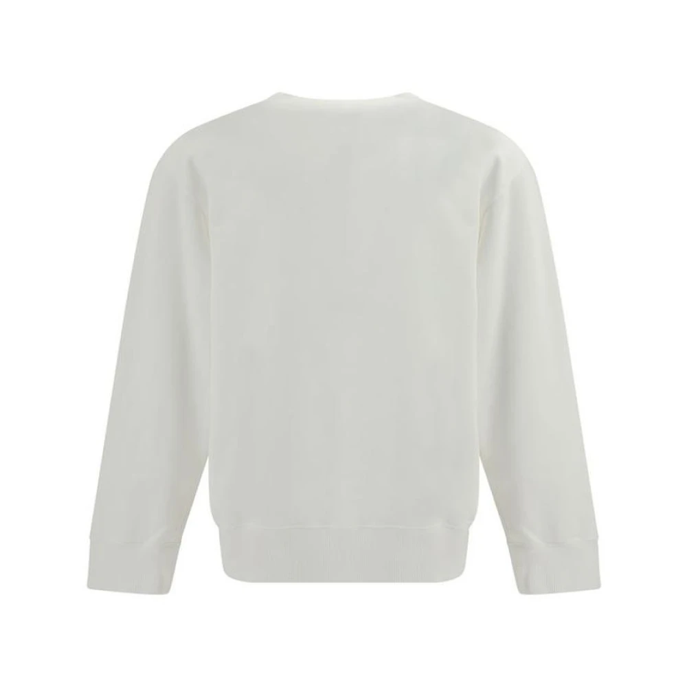MM6 Maison Margiela Grafische Print Sweater Relaxte Pasvorm White Heren
