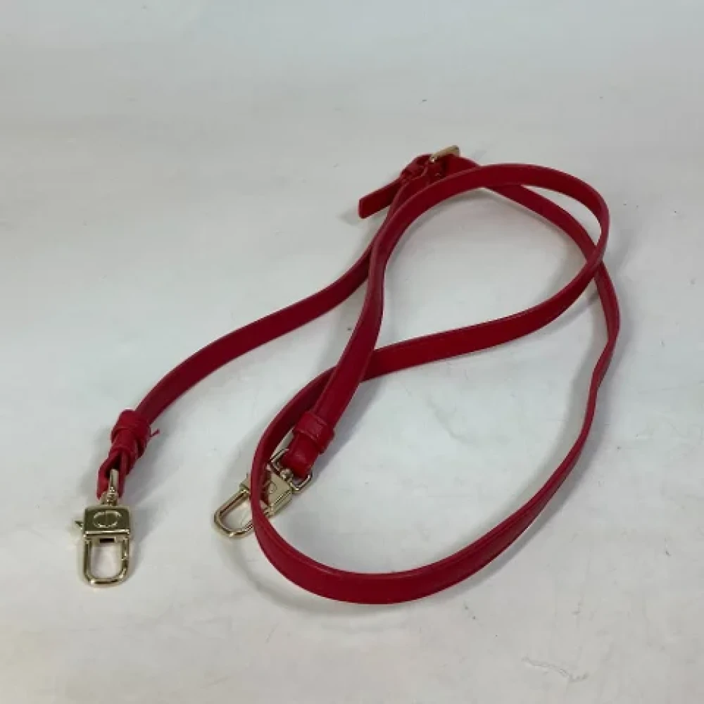 Dior Vintage Pre-owned Leather dior-bags Red Dames