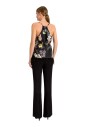 korte-gevederde-top-in-zwart-multicolor