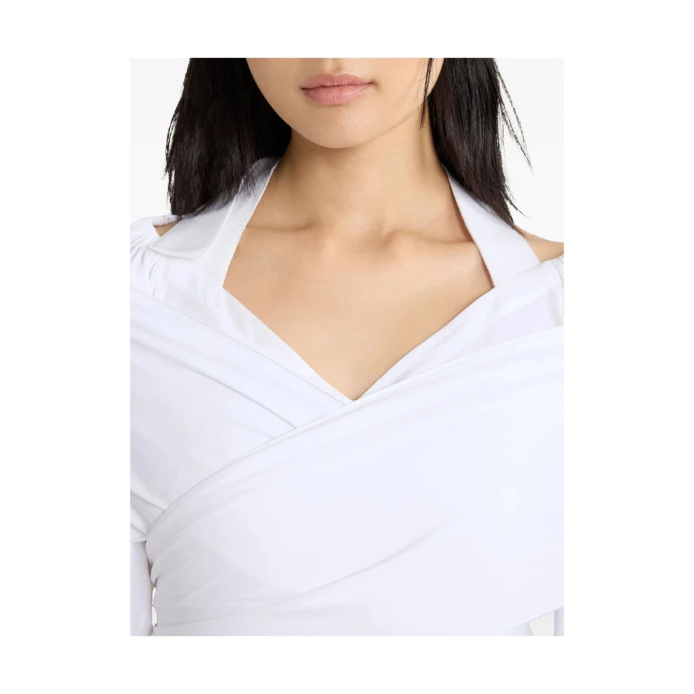 Patou Witte Pofmouw Overhemd met Paneeldetails White Dames