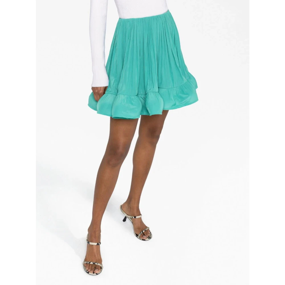 Lanvin Groene Gerimpelde Rok Green Dames