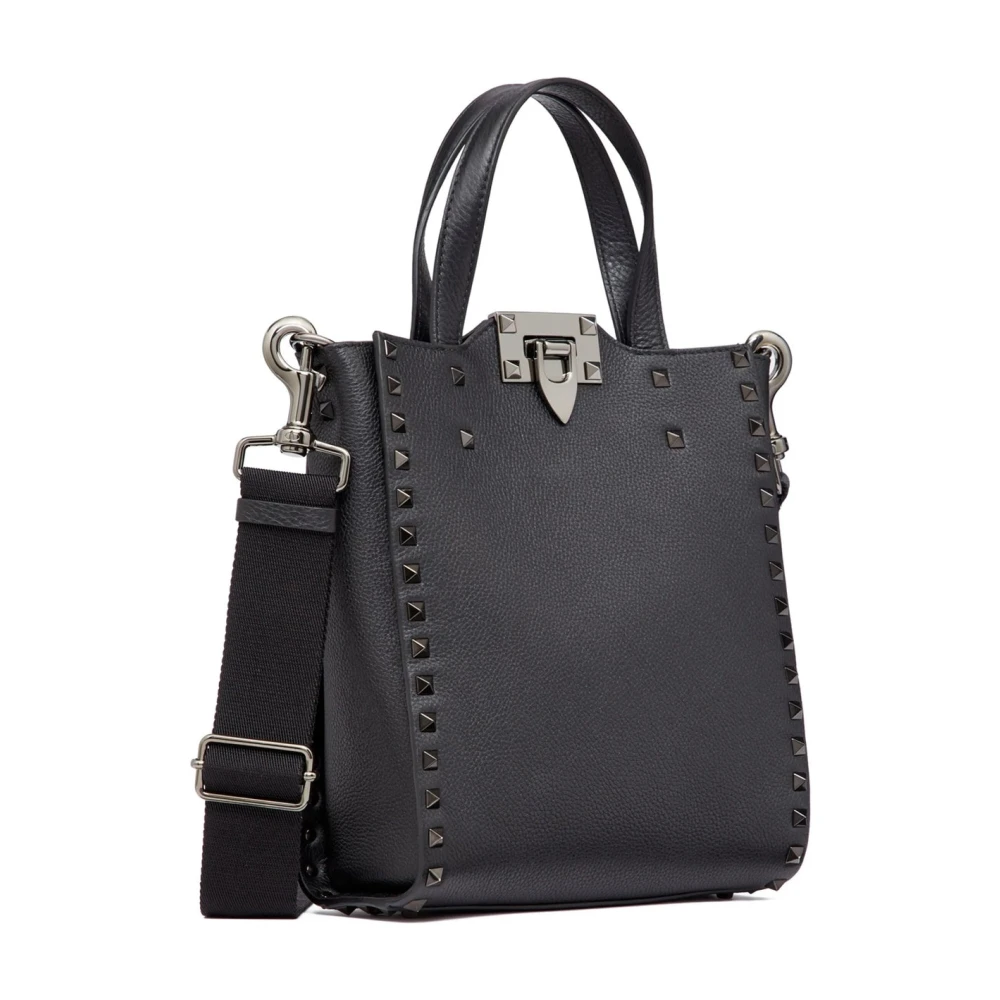Valentino Garavani Rockstud Shopper Kleine Tote Tas Black Heren