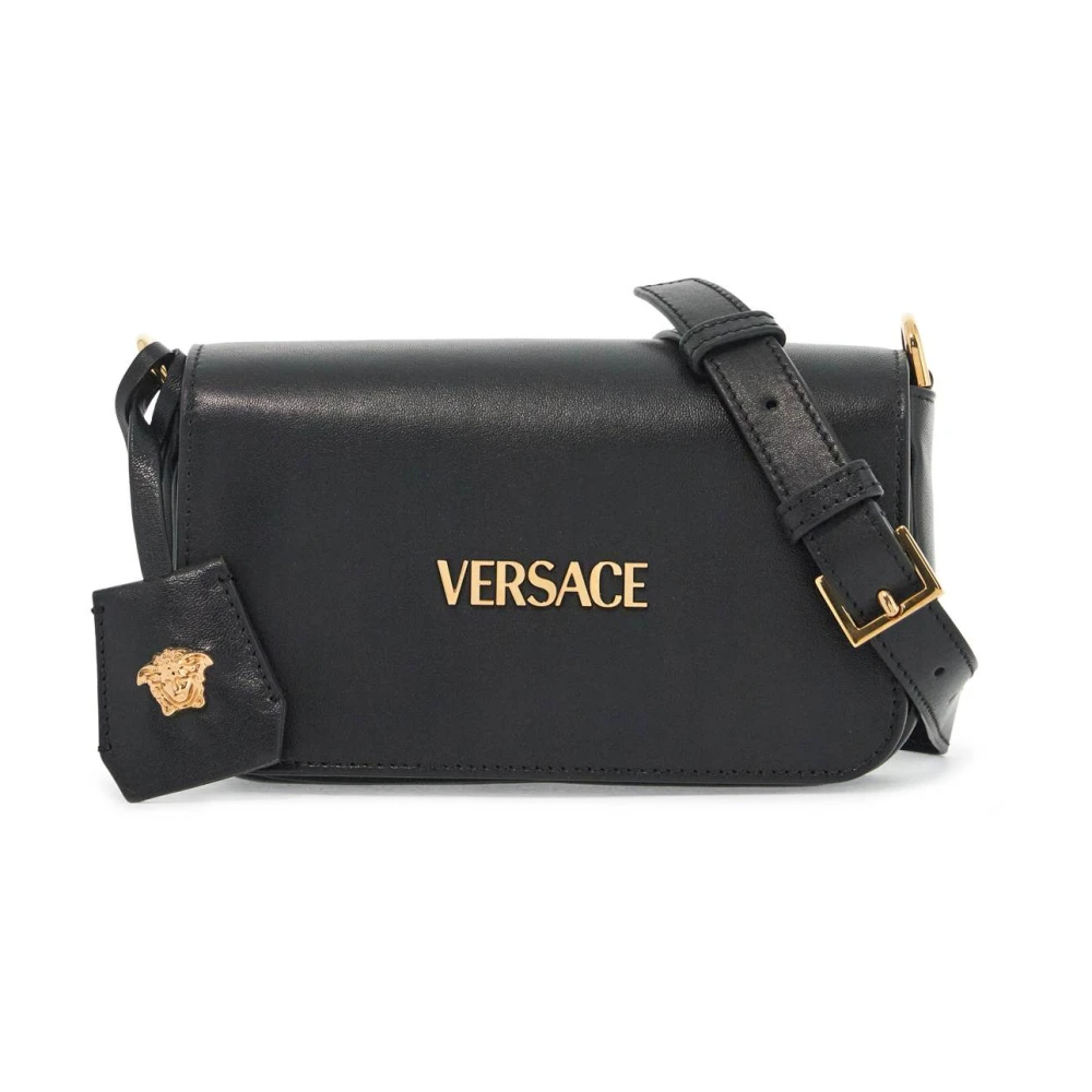 Versace Nappa Leren Tag Handtas Black Dames