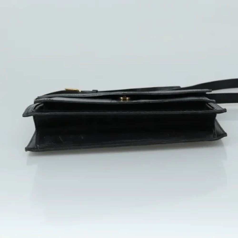Saint Laurent Vintage Pre-owned Leather shoulder-bags Black Dames