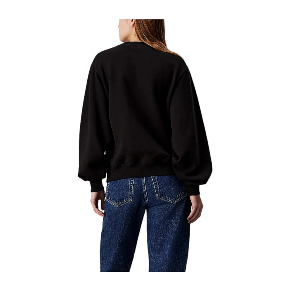 Calvin Klein Chenille Monogram Sweater Black Dames