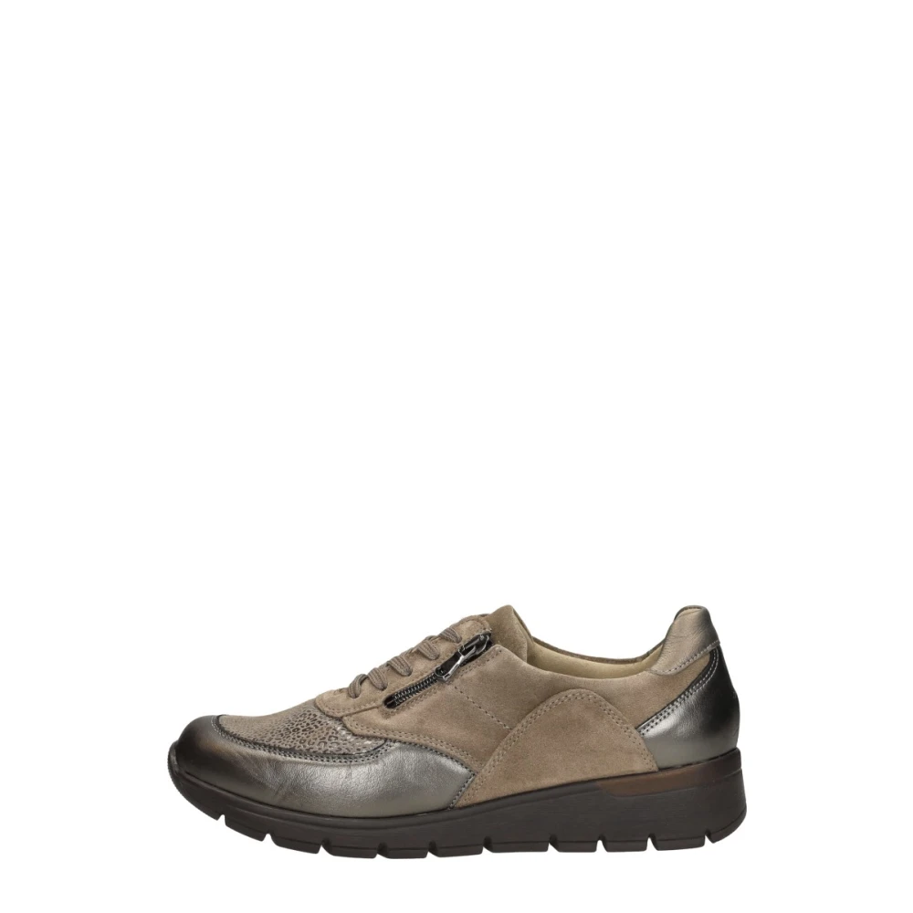 Waldläufer K-Ramona Veterschoenen Laag Dames Schoenen Grijs