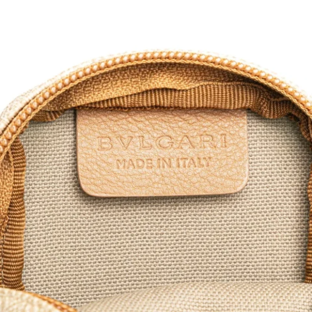 Bvlgari Vintage Pre-owned Leather pouches Beige Dames