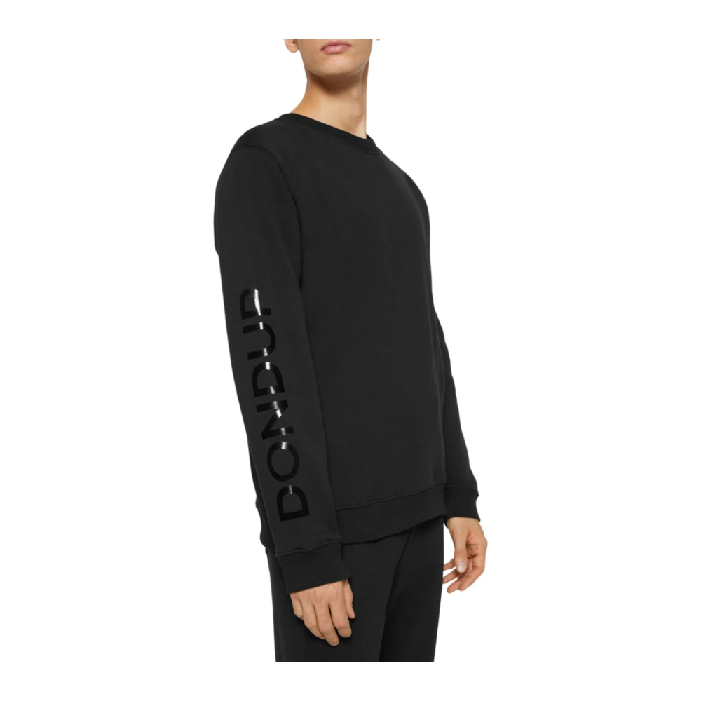 Dondup Zwarte Crew Neck Sweatshirt Black Heren