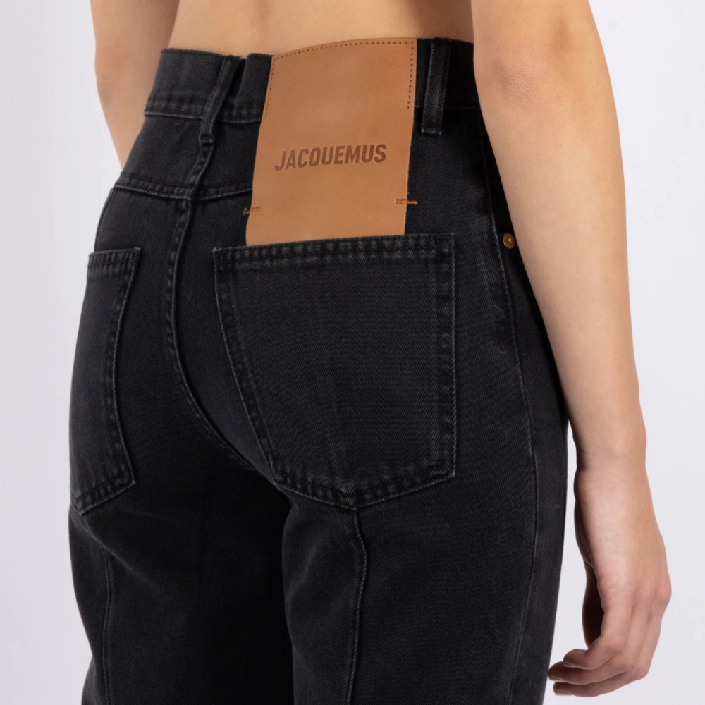 Jacquemus Zwarte Straight Denim Jeans Black Dames