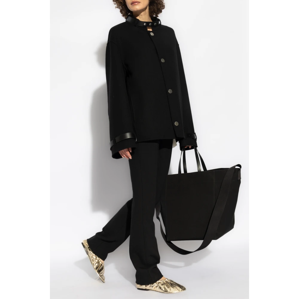Jil Sander Wollen jas Black Dames