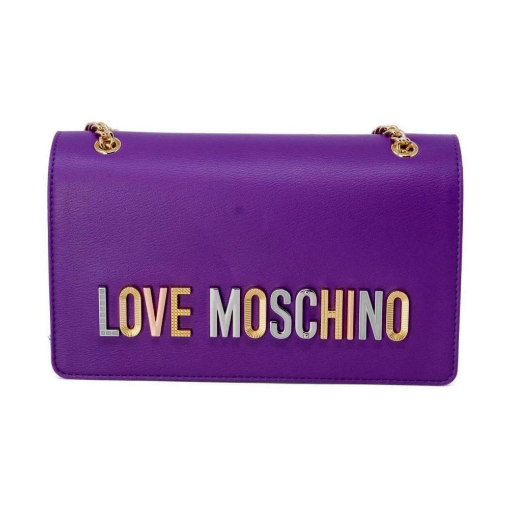 Love Moschino Paarse Bold Love Schoudertas Purple Dames