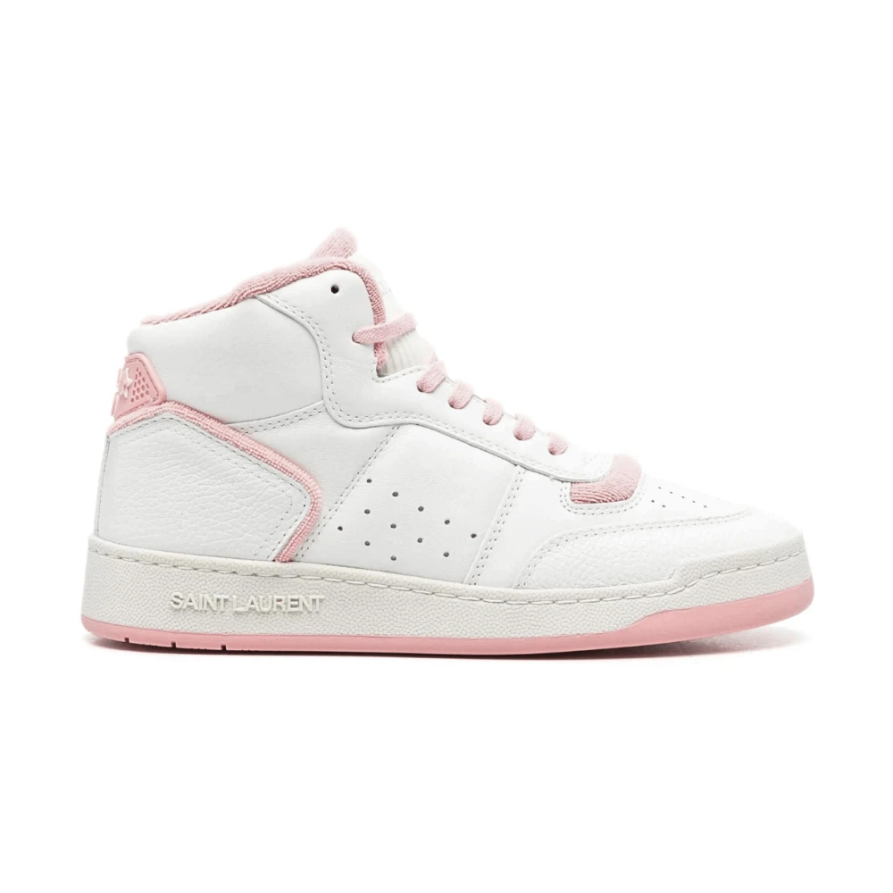 Saint Laurent High-Top Leren Sneakers Dames Schoenen Wit