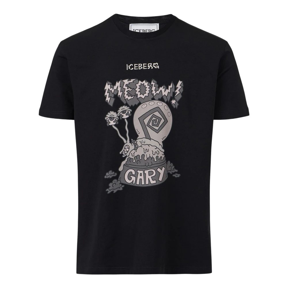 Iceberg Zwart regular-fit stretch jersey T-shirt Black Heren