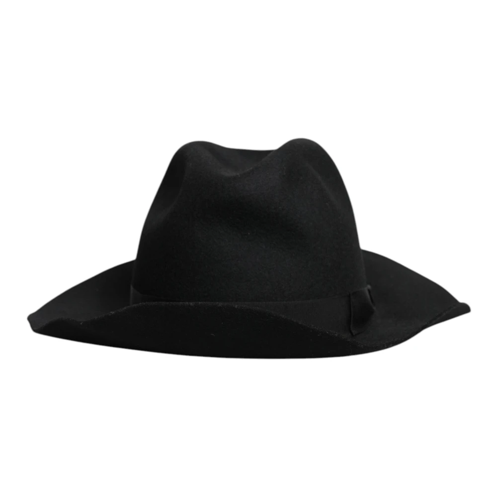 Dolce & Gabbana Women's Black Accessories, One Size, Wide Brim Trilby Fedora Hat