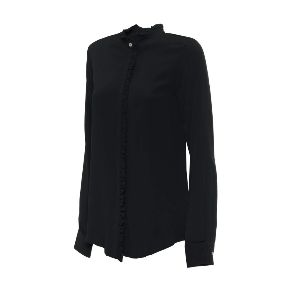 Harmont & Blaine Eerste Blauwe High Neck Ruffle Black Dames