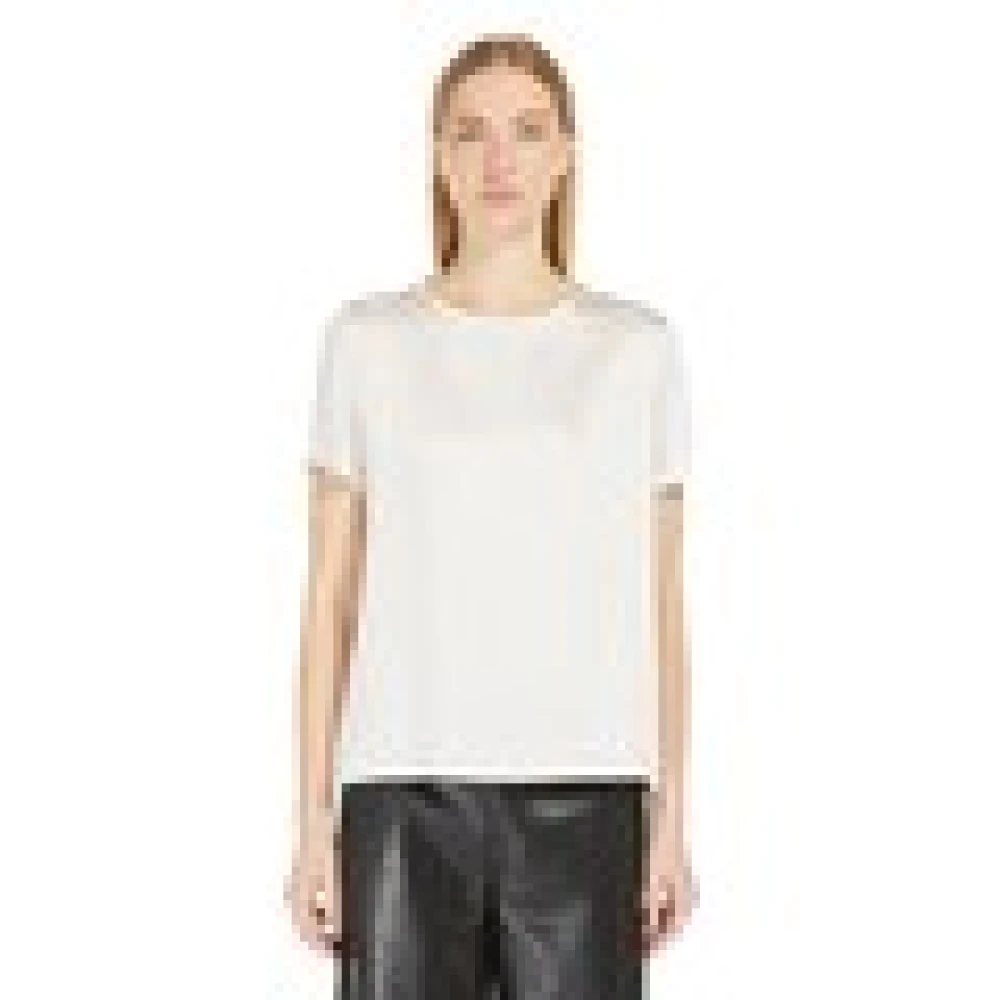 Max Mara Elegante T-shirt met korte mouwen en ronde hals White Dames