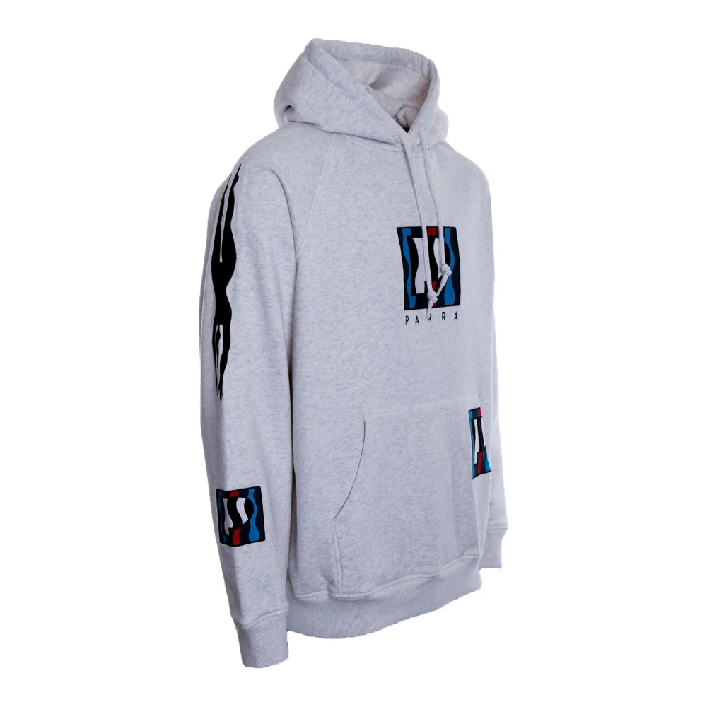 by Parra Gestreepte hoodie met kangoeroezak Gray Heren