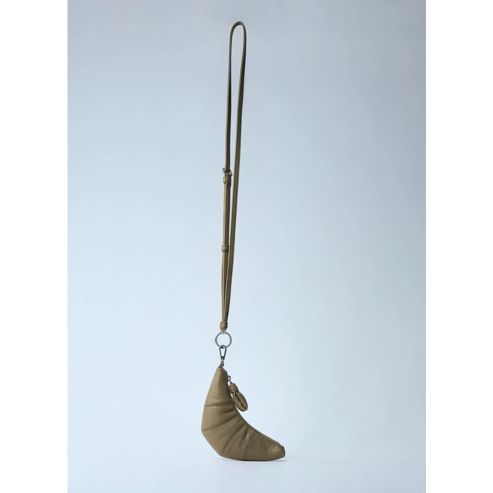Lemaire Pebble Grain Leren Crossbody Munt Pouch Green Unisex