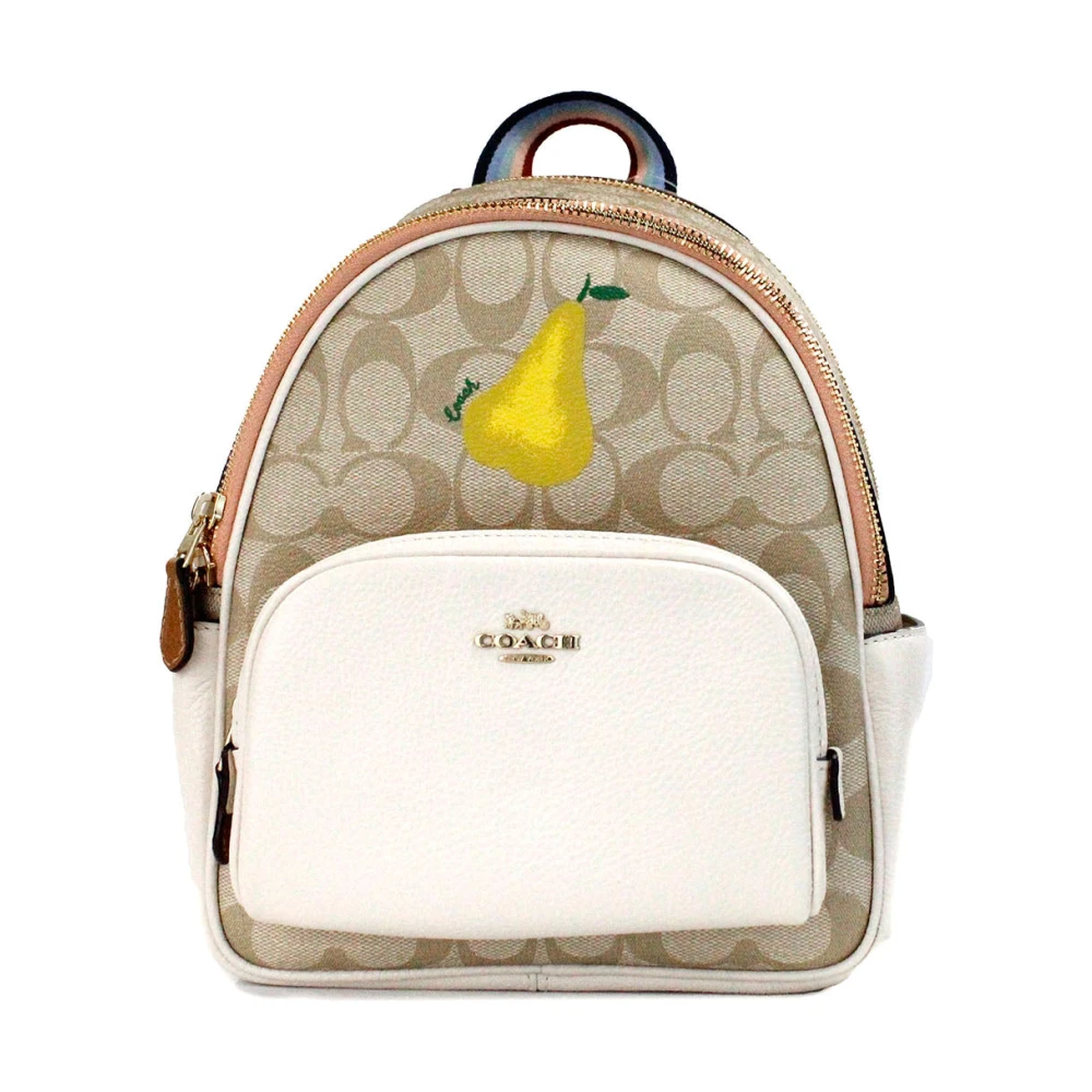 Coach Mini Court Vlinder Rugzak Krijt Taffy Multicolor Dames