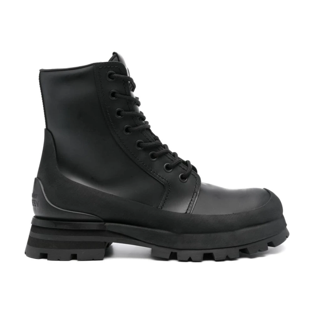Alexander Mcqueen Men's Black Lace-Up Boots, 7 Uk, Wander Lace-Up Boots