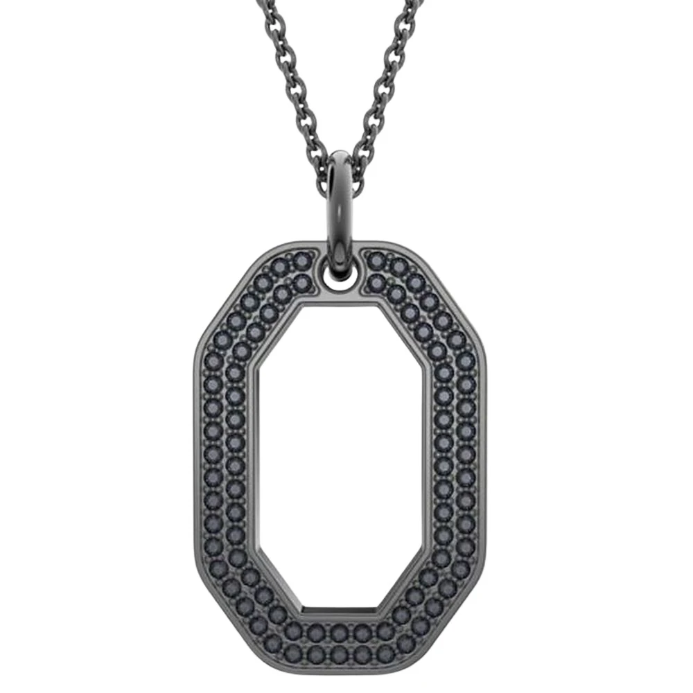 Swarovski Unisex Black Necklaces, One Size, Necklace With Pendant Dextera Octagon 5651703