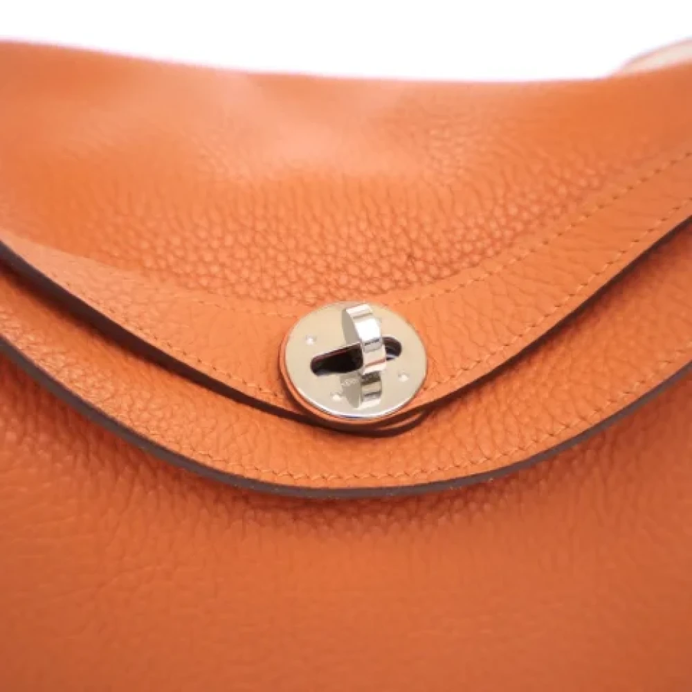 Hermès Vintage Pre-owned Leather handbags Orange Dames