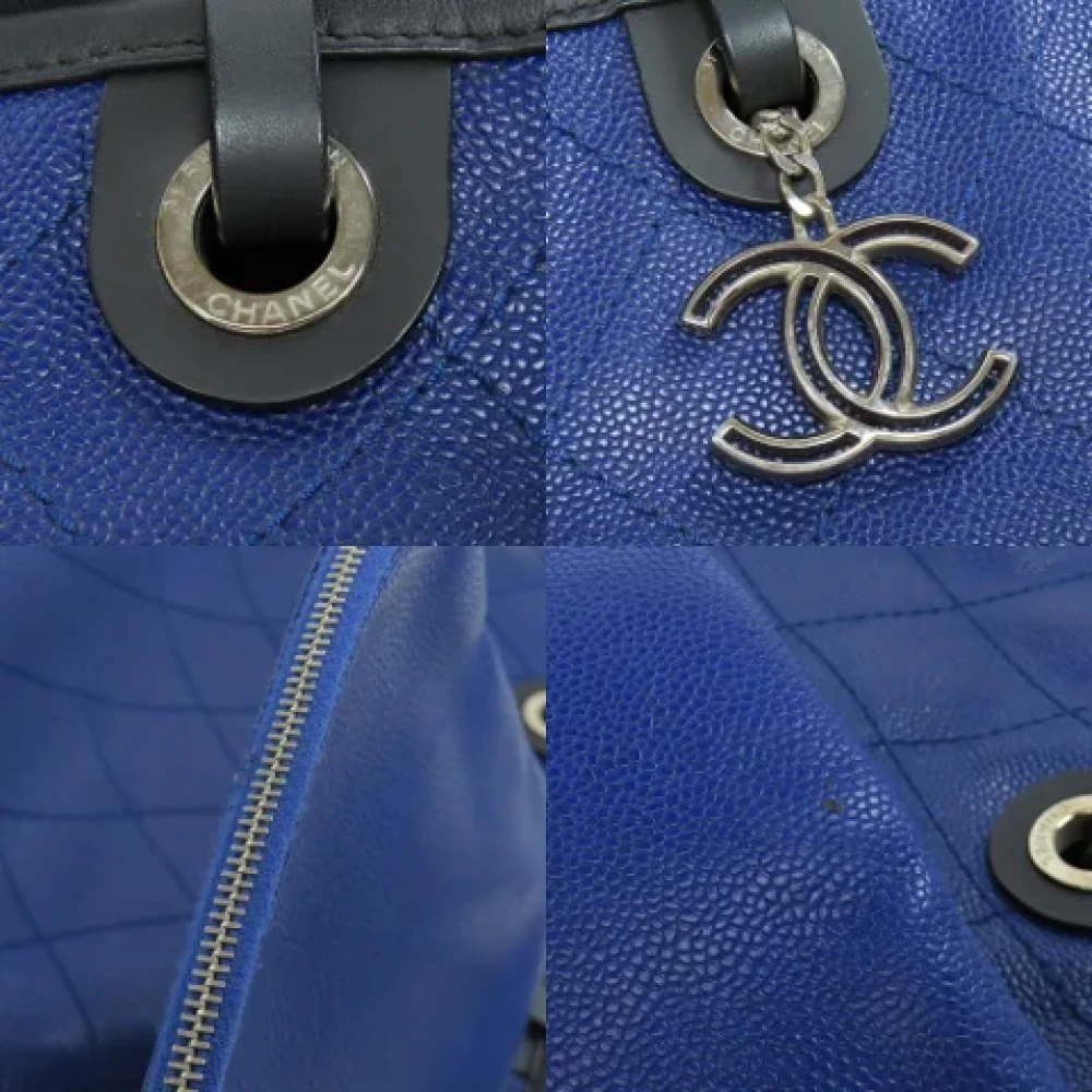 Chanel Vintage Pre-owned Leather shoulder-bags Blue Dames