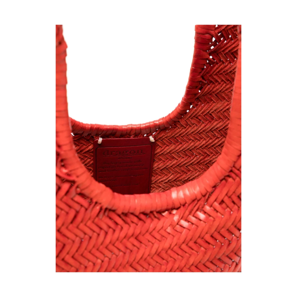 Dragon Diffusion Rode klaproos gevlochten schoudertas Red Dames