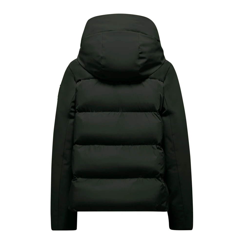BomBoogie Bimateriaal korte gewatteerde jas Brown Dames