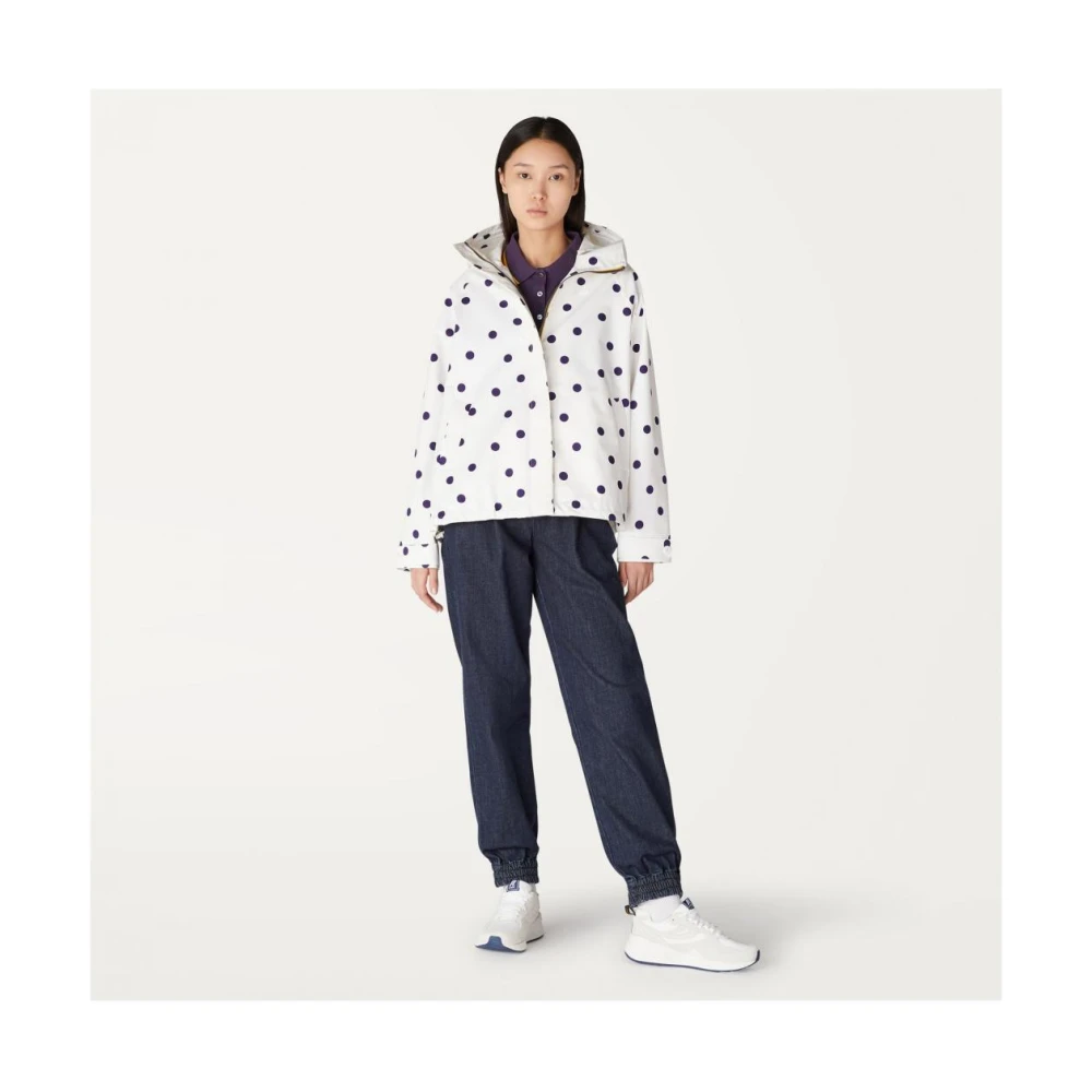 K-way Polyester Puffer en Parka Jassen White Dames