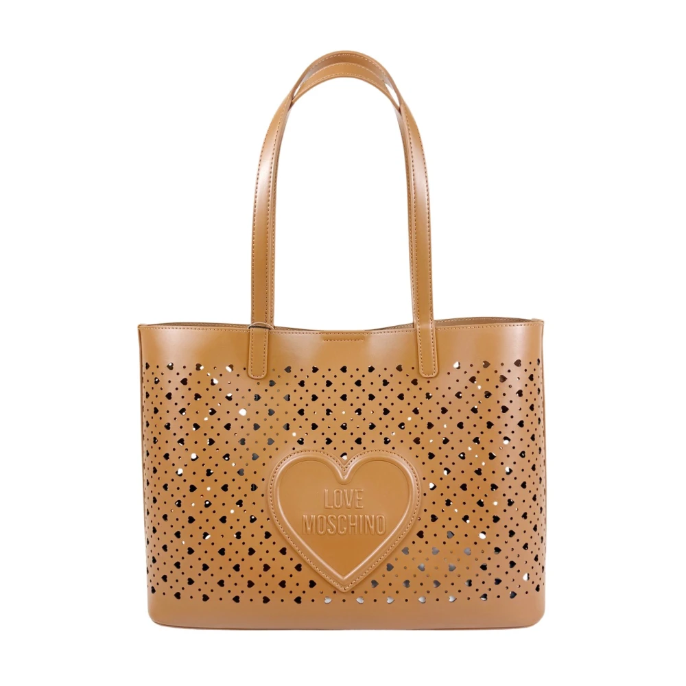 Love Moschino Women's Brown Shopping Bags, One Size, Traforato Shopping