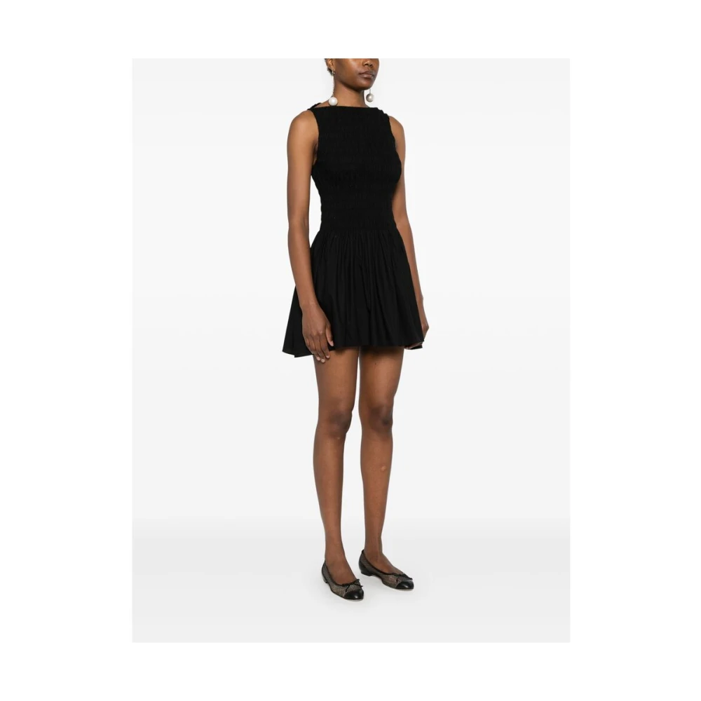 Faithfull the Brand Zwarte Mouwloze Wijdvallende Jurk Black Dames