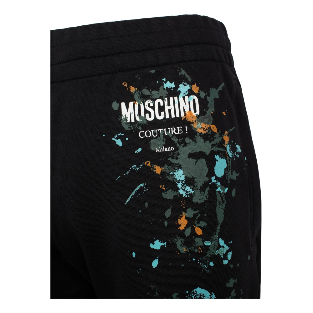 Moschino Logo-print Katoenen Trainingsbroek Black Heren