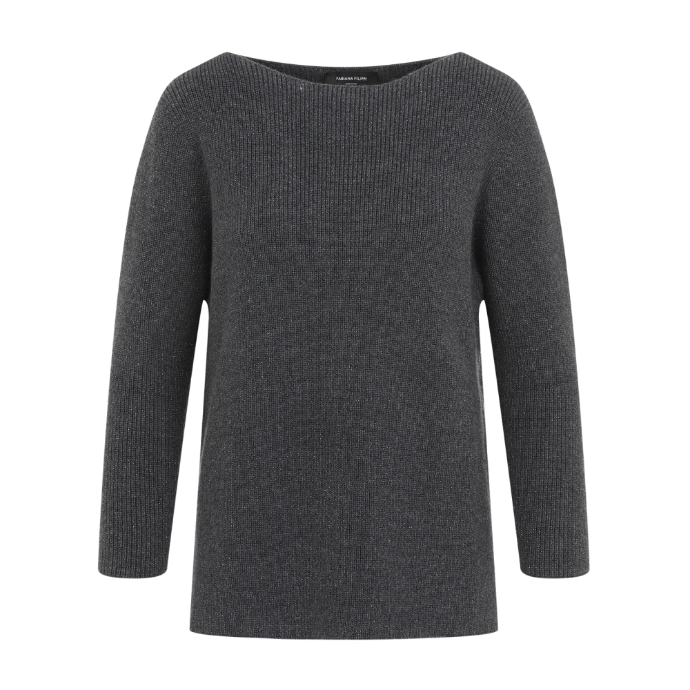 Fabiana Filippi Grijze Trui voor Vrouwen Aw24 Gray Dames