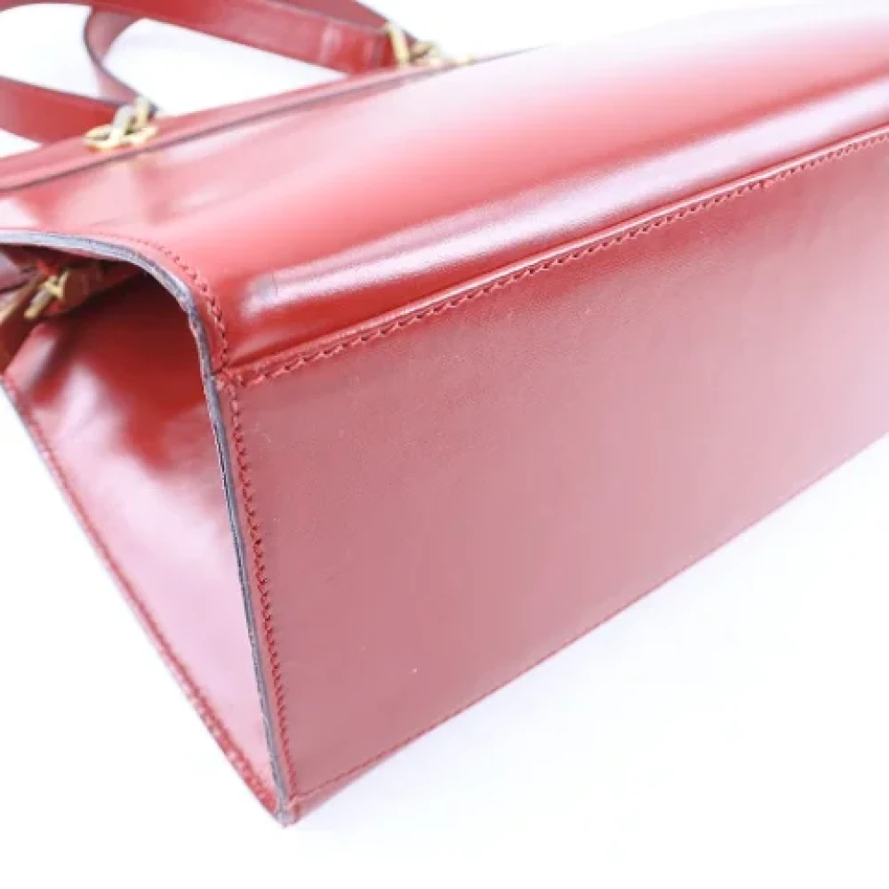 Celine Vintage Pre-owned Leather handbags Red Dames