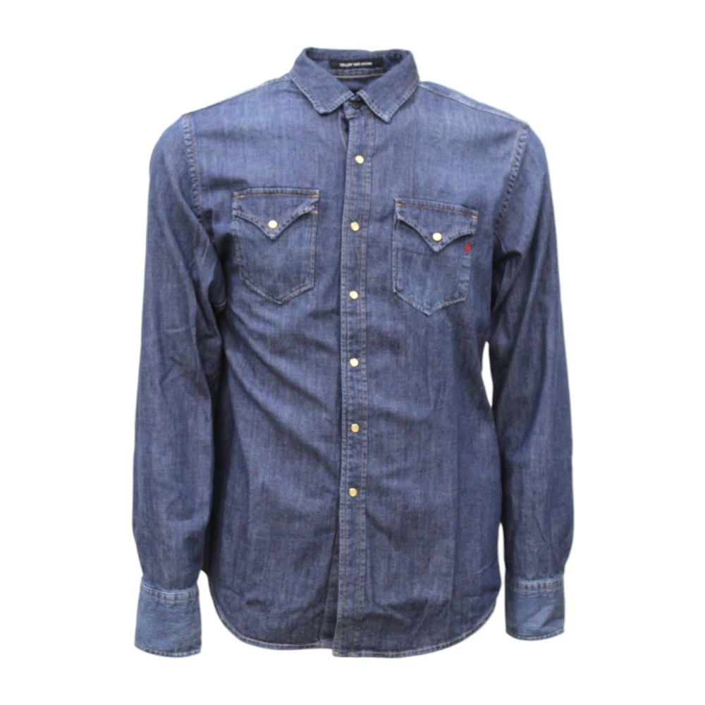 Replay Denim Overhemd met Regular Fit en Enzymbehandeling Blue Heren