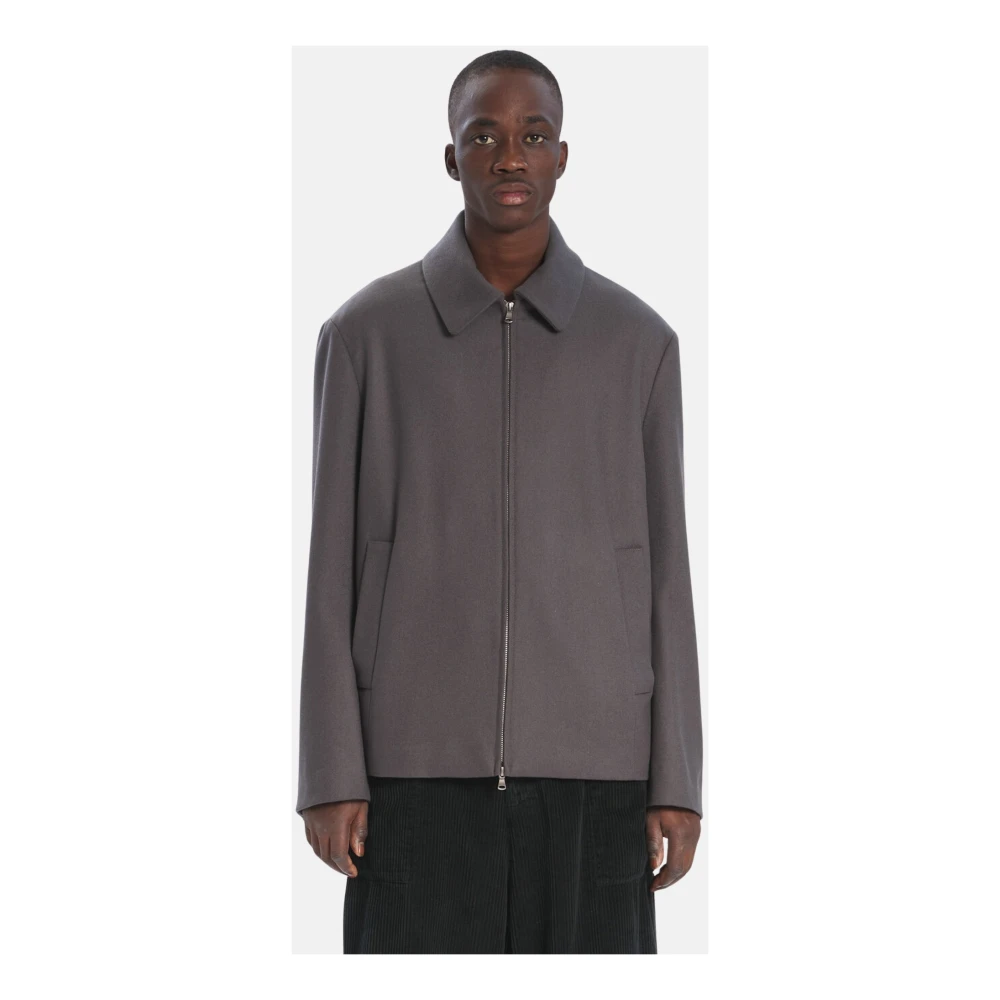 Barena Venezia Comfort Fit Overhemdkraag Ritsjas Purple Heren